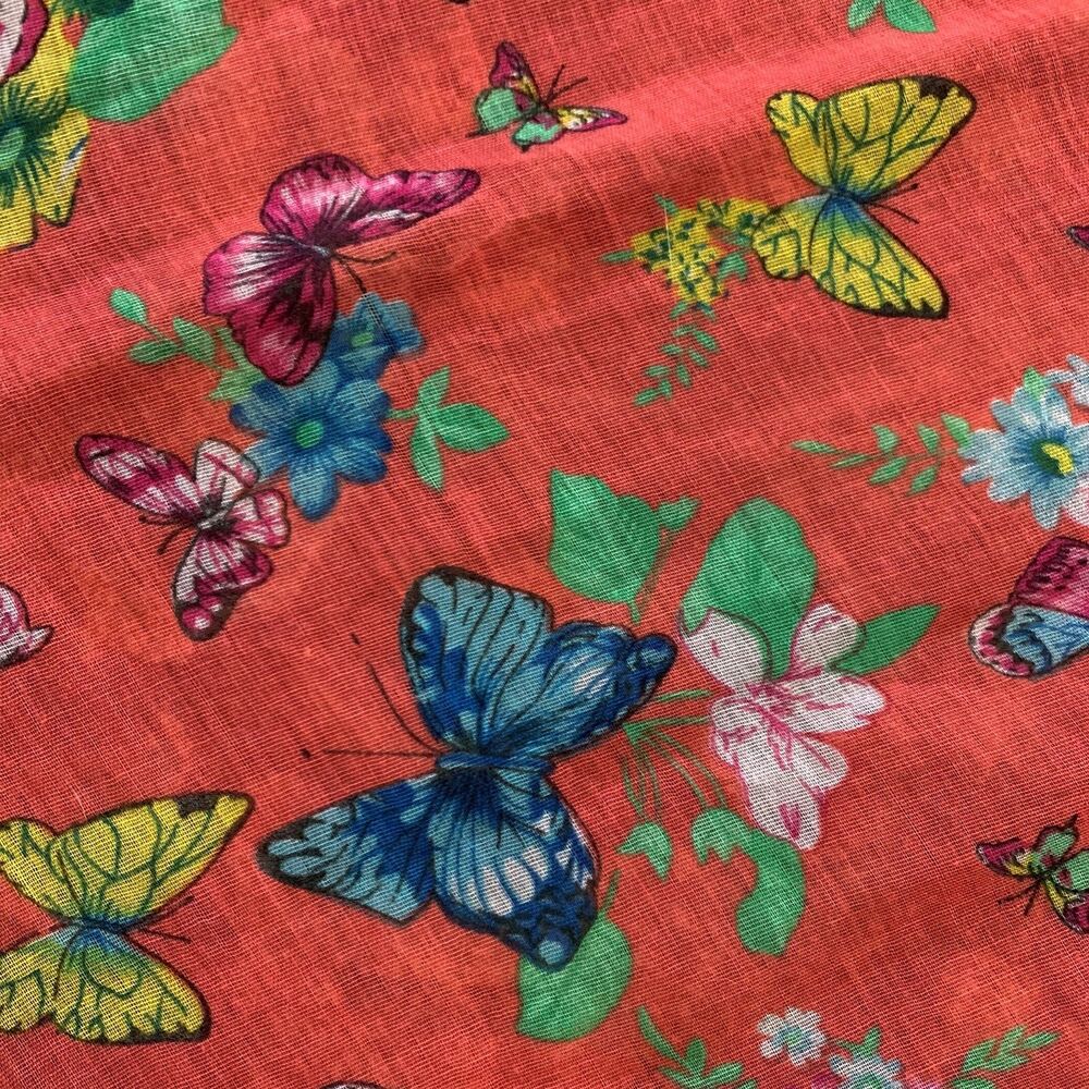 Womens Fairy Whimsical Pink Butterfly Wrap Shawl Large Scarf Cottagecore Dainty